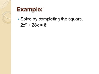 5.5 Completing the Square | PPTX