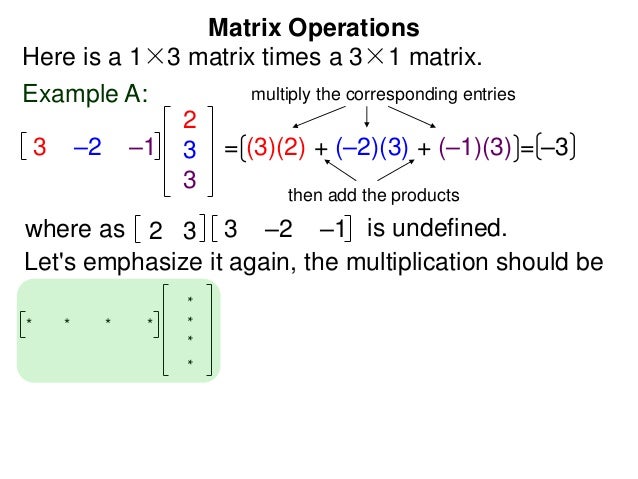 6.3 matrix algebra