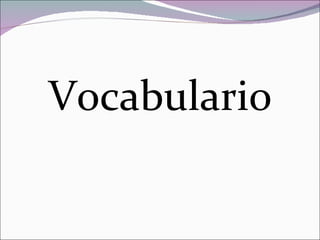 Vocabulario 