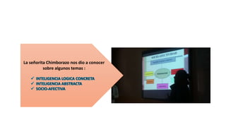 La señorita Chimborazo nos dio a conocer
sobre algunos temas :
 