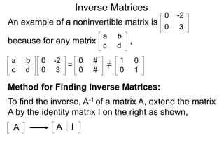 6.4 inverse matrices | PPTX