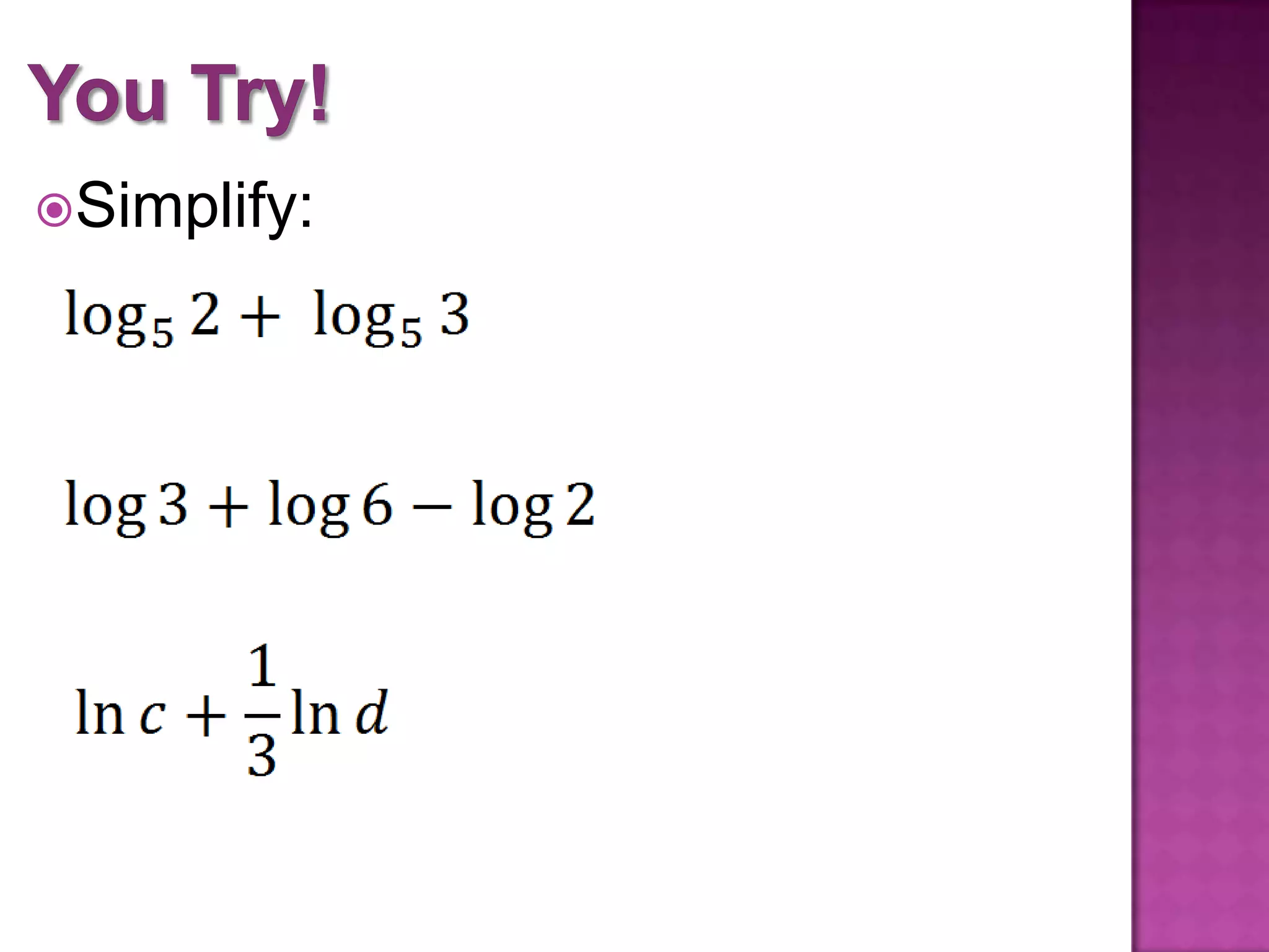 Simplify: