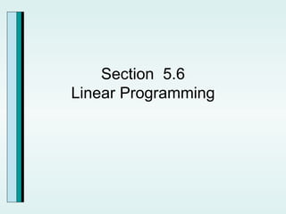 5 6 Linear Programming | PPT