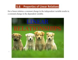 5.6 linear relations