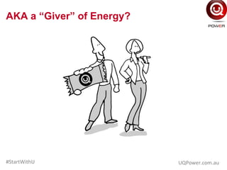 AKA a “Giver” of Energy?
UQPower.com.au#StartWithU
 