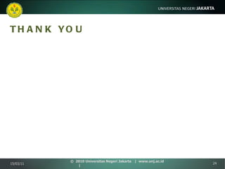 THANK YOU 15/03/11 ©  2010 Universitas Negeri Jakarta  |  www.unj.ac.id  | 