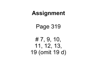 5.7 Linear Graphs notes