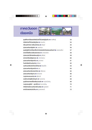 ¿“§µ–«—πÕÕ°
‡©’¬ß‡Àπ◊Õ
  »Ÿπ¬å»÷°…“«‘®—¬·≈–æ‘æ‘∏¿—≥±å ‰¥‚π‡ “√å¿Ÿ°ÿâ¡¢â“« ● °“Ã ‘π∏ÿå          53
  æ‘æ‘∏¿—≥±å ‰¥‚π‡ “√å¿Ÿ‡«’¬ß ● ¢Õπ·°àπ                                 54
  ‡¢◊ËÕπ®ÿÃ“¿√≥å (‡¢◊ËÕππÈ”æ√¡) ● ™—¬¿Ÿ¡‘                               55
  Õÿ∑¬“π·Ààß™“µ‘¿Ÿ≈—ß°“ ● π§√æπ¡                                        56
  »Ÿπ¬åªØ‘∫—µ‘°“√«‘®—¬‡§√◊ËÕß°”‡π‘¥· ß´‘π‚§√µ√Õπ·Ààß™“µ‘ ● π§√√“™ ’¡“   57
   ∂“π’«‘®—¬ ‘Ëß·«¥≈âÕ¡ –·°√“™ ● π§√√“™ ’¡“                             58
  Õÿ∑¬“πª√–«—µ‘»“ µ√åæπ¡√ÿâß ● ∫ÿ√’√—¡¬å                                59
   ∂“∫—π«‘®—¬«≈—¬√ÿ°¢‡«™ ● ¡À“ “√§“¡                                    60
  Õÿ∑¬“π·Ààß™“µ‘¿Ÿº“‡∑‘∫ ● ¡ÿ°¥“À“√                                     61
  ‚∫ ∂å§√‘ µå∫â“π´àß·¬â ● ¬‚ ∏√                                         62
  ‡¢µÀâ“¡≈à“ —µ«åªÉ“∂È”º“πÈ”∑‘æ¬å ● √âÕ¬‡ÕÁ¥                            63
  Õÿ∑¬“π·Ààß™“µ‘¿Ÿ°√–¥÷ß ● ‡≈¬                                          64
  Õÿ∑¬“π·Ààß™“µ‘‡¢“æ√–«‘À“√ ● »√’ –‡°…                                  65
  Õÿ∑¬“π·Ààß™“µ‘¿Ÿæ“π ●  °≈π§√                                          66
  «πÕÿ∑¬“πæπ¡ «“¬ ●  ÿ√‘π∑√å                                            67
  ‡¢µ√—°…“æ—π∏ÿå —µ«åªÉ“¿Ÿ«—« ● ÀπÕß§“¬                                 68
  »Ÿπ¬å«‘∑¬“»“ µ√å‚√ß‡√’¬π∫â“π§âÕ ● ÀπÕß∫—«≈”¿Ÿ                         69
  «πÕÿ∑¬“π¿Ÿ ‘ßÀå - ¿Ÿº“º÷Èß ● Õ”π“®‡®√‘≠                               70
  æ‘æ‘∏¿—≥±å ∂“π·Ààß™“µ‘∫â“π‡™’¬ß ● Õÿ¥√∏“π’                            71
   ∂“π’∑¥≈ÕßÀ¡àÕπ‰À¡ ● Õÿ∫≈√“™∏“π’                                      72
 