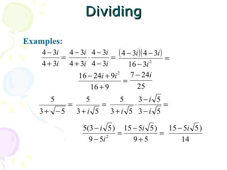 5.9 complex numbers