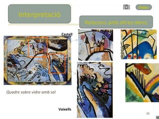 Índex
       Interpretació
      Interpretació
                                        Relacions amb altres obres
                              Castell




Quadre sobre vidre amb sol


                             Vaixells
                                                                 30
 