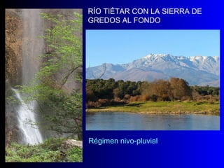RÍO TIÉTAR CON LA SIERRA DE GREDOS AL FONDO Régimen nivo-pluvial 