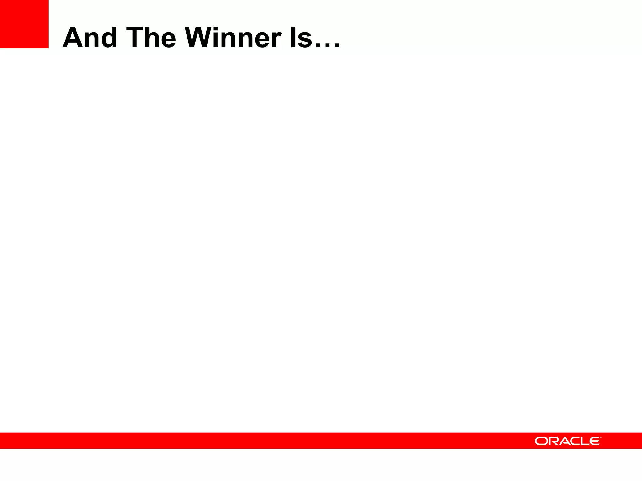 And The Winner Is… 