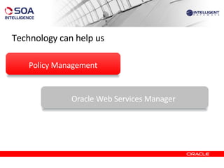 Technology can help us Policy Management Oracle Web Services Manager 