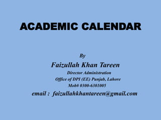 5 academic calendar | PPT