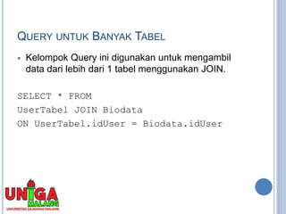 5 - Accessing-MySQL-Database by PHP - Pemrograman Internet Lanjut.pptx
