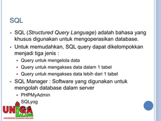 5 - Accessing-MySQL-Database by PHP - Pemrograman Internet Lanjut.pptx