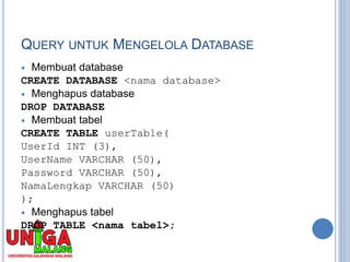 5 - Accessing-MySQL-Database by PHP - Pemrograman Internet Lanjut.pptx