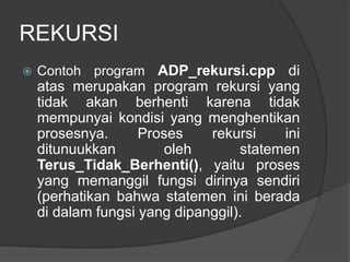5.adp fungsi & rekursi | PPTX