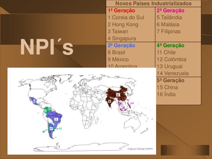 Resultado de imagem para os novos paises industrializados