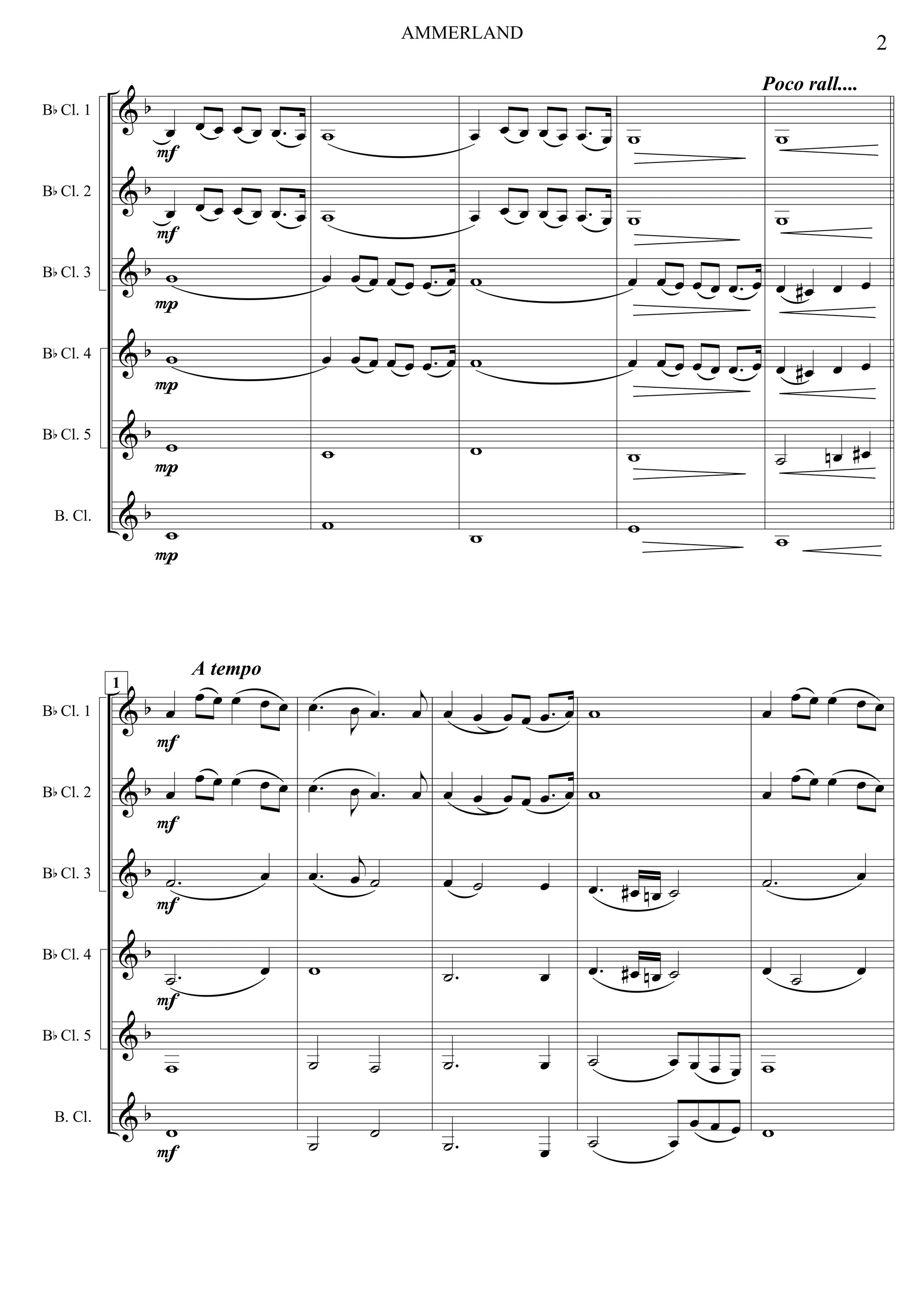 Ammerland - Jacob de Haan - Set of Clarinets | PDF