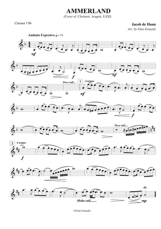 Ammerland - Jacob de Haan - Set of Clarinets | PDF