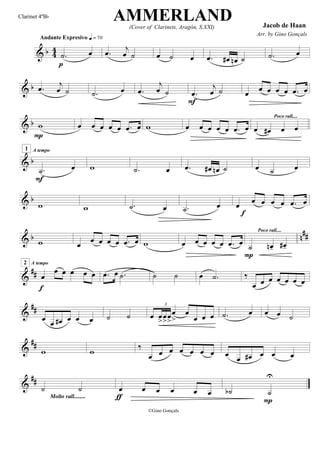 Ammerland - Jacob de Haan - Set of Clarinets | PDF