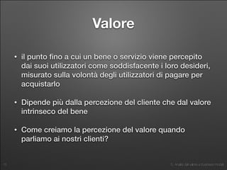 Analisi del valore e business model (vers. 2015)