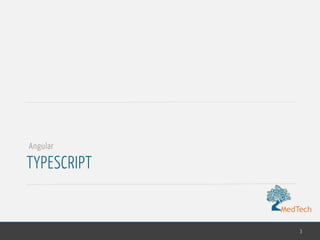 MedTech
TYPESCRIPT
3
Angular
 