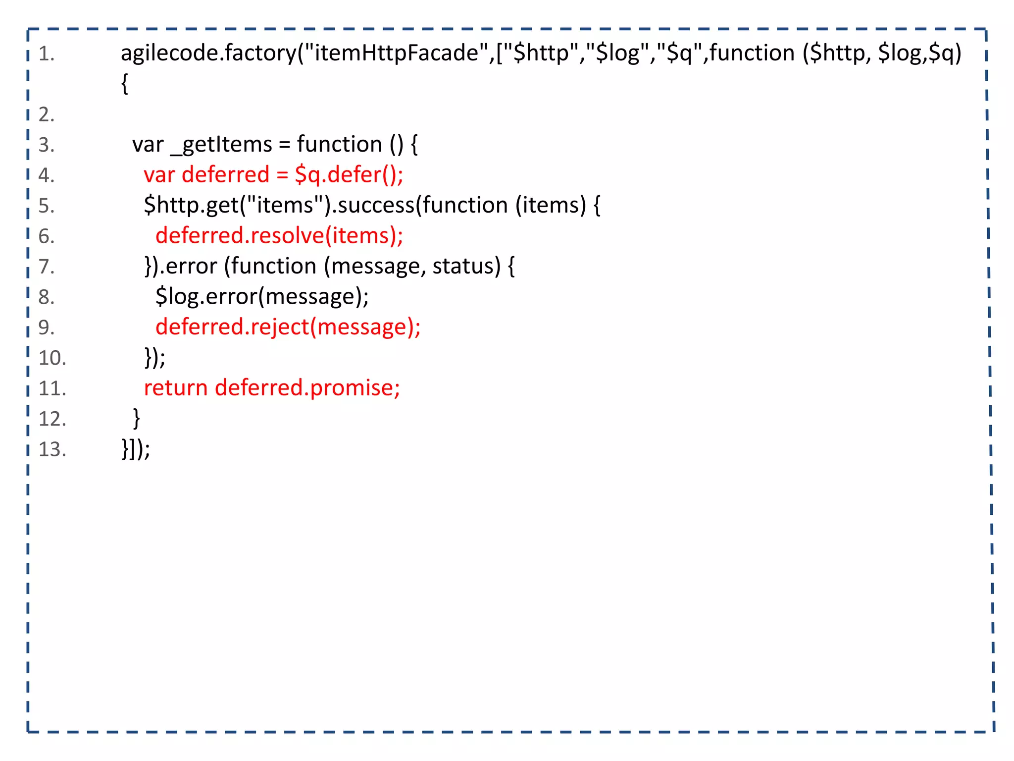 1. <body ng-controller="listaTelefonicaCtrl"> 2. <h1>{{titulo}}</h1> 3. <table ng-show="contatos.length > 0"> 4. <tr> 5. <th></th><th>Nome</th><th>Telefone</th><th>Operadora</th> 6. </tr> 7. <tr ng-class="{selecionado: contato.selecionado}" ng-repeat="contato in contatos"> 8. <td><input type="checkbox" ng-model="contato.selecionado"/></td> 9. <td>{{contato.nome}}</td> 10. <td>{{contato.telefone}}<td/> 11. <td>{{contato.operadora}}</td> 12. </tr> 13. </table> 14. <form name="contatoForm"> 15. <input type="text" ng-model="contato.nome" placeholder="Nome" ng-required="true"/> 16. <input type="text" ng-model="contato.telefone" placeholder="Telefone" ng-required="true"/> 17. <select ng-model="contato.operadora" ng-options="operadora for operadora in operadoras"></select> 18. </form> 19. <span ng-hide="contatoForm.$valid">Por favor, preencha o nome e telefone!</span> 20. <button ng-click="adicionarContato(contato)" ng-disabled="contatoForm.$invalid"> 21. Adicionar 22. </button> 23. </body> 24. </html> 