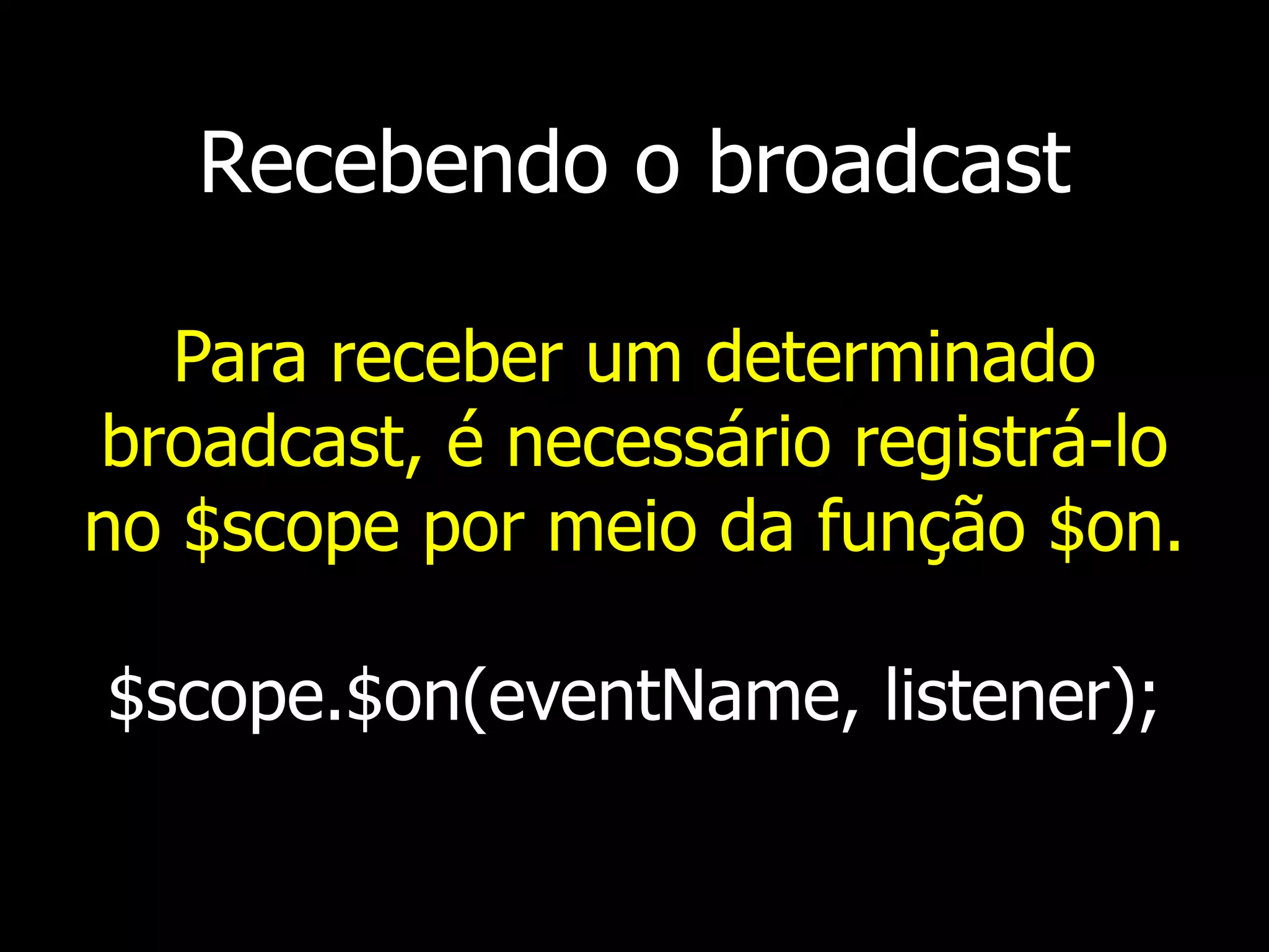 1. <body ng-controller="listaTelefonicaCtrl"> 2. <h1>{{titulo}}</h1> 3. <table ng-show="contatos.length > 0"> 4. <tr> 5. <th></th><th>Nome</th><th>Telefone</th><th>Operadora</th> 6. </tr> 7. <tr ng-class="{selecionado: contato.selecionado}" ng-repeat="contato in contatos"> 8. <td><input type="checkbox" ng-model="contato.selecionado"/></td> 9. <td>{{contato.nome}}</td> 10. <td>{{contato.telefone}}<td/> 11. <td>{{contato.operadora}}</td> 12. </tr> 13. </table> 14. <form name="contatoForm"> 15. <input type="text" ng-model="contato.nome" placeholder="Nome" name="nome" ng-required="true"/> 16. <input type="text" ng-model="contato.telefone" placeholder="Telefone" name="telefone" ng- required="true"/> 17. <select ng-model="contato.operadora" ng-options="operadora for operadora in operadoras"></select> 18. </form> 19. 20. <button ng-click="adicionarContato(contato)" ng-disabled="contatoForm.$invalid"> 21. Adicionar 22. </button> 23. </body> 24. </html> 