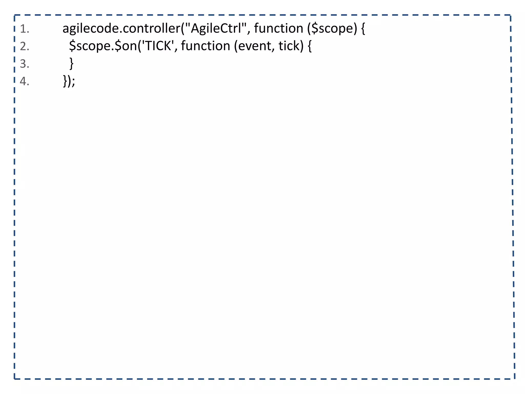 1. <body ng-controller="listaTelefonicaCtrl"> 2. <h1>{{titulo}}</h1> 3. <table ng-show="contatos.length > 0"> 4. <tr> 5. <th></th><th>Nome</th><th>Telefone</th><th>Operadora</th> 6. </tr> 7. <tr ng-class="{selecionado: contato.selecionado}" ng-repeat="contato in contatos"> 8. <td><input type="checkbox" ng-model="contato.selecionado"/></td> 9. <td>{{contato.nome}}</td> 10. <td>{{contato.telefone}}<td/> 11. <td>{{contato.operadora}}</td> 12. </tr> 13. </table> 14. <form name="contatoForm"> 15. <input type="text" ng-model="contato.nome" placeholder="Nome" name="nome" ng-required="true"/> 16. <input type="text" ng-model="contato.telefone" placeholder="Telefone" name="telefone" ng- required="true"/> 17. <select ng-model="contato.operadora" ng-options="operadora for operadora in operadoras"></select> 18. </form> 19. <span ng-hide="contatoForm.nome.$valid">Por favor, preencha o nome!</span> 20. <span ng-hide="contatoForm.telefone.$valid">Por favor, preencha o telefone!</span> 21. <button ng-click="adicionarContato(contato)" ng-disabled="contatoForm.$invalid"> 22. Adicionar 23. </button> 24. </body> 25. </html> 