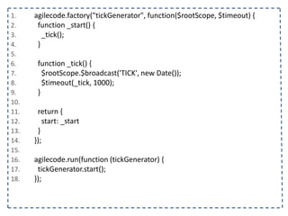 1. <body ng-controller="listaTelefonicaCtrl">
2. <h1>{{titulo}}</h1>
3. <table ng-show="contatos.length > 0">
4. <tr>
5. <th></th><th>Nome</th><th>Telefone</th><th>Operadora</th>
6. </tr>
7. <tr ng-class="{selecionado: contato.selecionado}" ng-repeat="contato in contatos">
8. <td><input type="checkbox" ng-model="contato.selecionado"/></td>
9. <td>{{contato.nome}}</td>
10. <td>{{contato.telefone}}<td/>
11. <td>{{contato.operadora}}</td>
12. </tr>
13. </table>
14. <form name="contatoForm">
15. <input type="text" ng-model="contato.nome" placeholder="Nome" name="nome" ng-required="true"/>
16. <input type="text" ng-model="contato.telefone" placeholder="Telefone" name="telefone" ng-
required="true"/>
17. <select ng-model="contato.operadora" ng-options="operadora for operadora in operadoras"></select>
18. </form>
19. <span ng-hide="contatoForm.$valid">Por favor, preencha o nome e telefone!</span>
20. <button ng-click="adicionarContato(contato)" ng-disabled="contatoForm.$invalid">
21. Adicionar
22. </button>
23. </body>
24. </html>
 