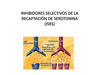 INHIBIDORES SELECTIVOS DE LA
RECAPTACIÓN DE SEROTONINA
(ISRS)
 