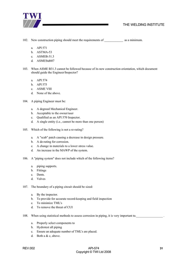 5 api-574-rev-002 | PDF | Chemistry | Science