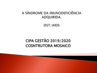 CIPA GESTÃO 2019/2020
COSNTRUTORA MOSAICO
 
