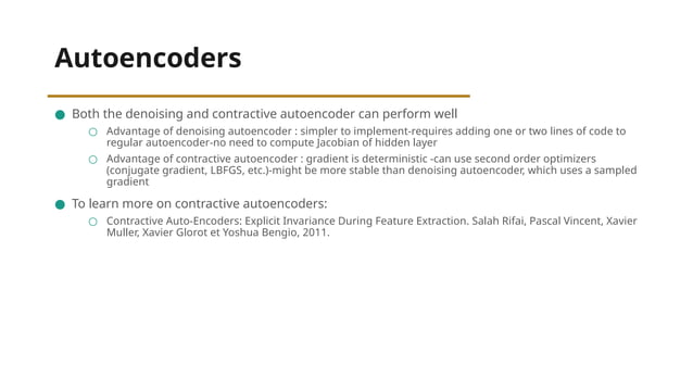 AUTO ENCODERS (Deep Learning fundamentals) | PPTX