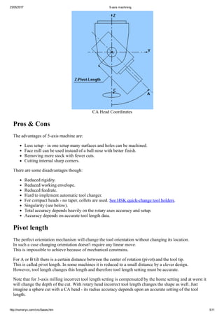5 axis machining | PDF