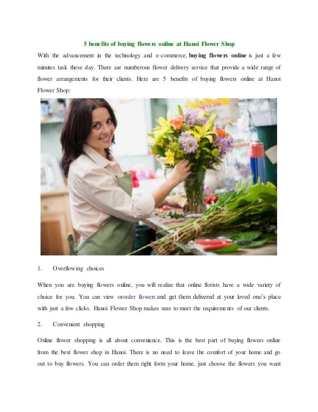 5 benefits of buying flowers online at hanoi flower shop