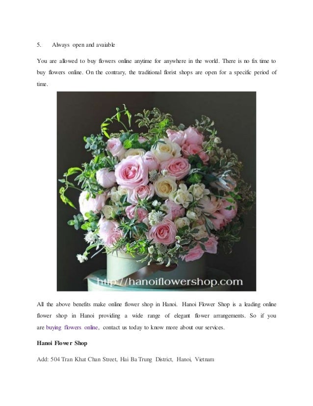 5 benefits of buying flowers online at hanoi flower shop