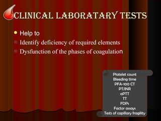 Factor Deficiency Testing bleedig & clotting disorders | PPT
