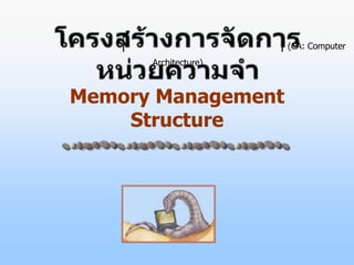 |                   | (CA: Computer
        Architecture)



Memory Management
    Structure
 