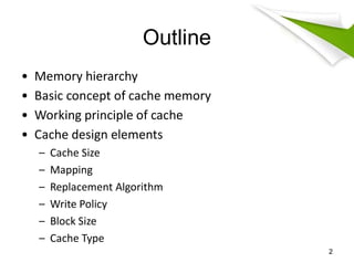 Comprehensive Overview of Cache Memory in Computer Architecture | PDF