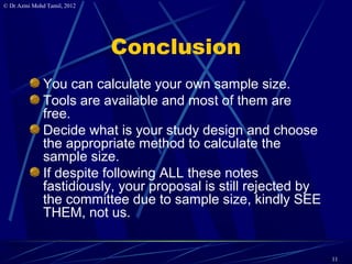 Case Sample Calculation 5. Calculate samplesize for case-control studies | PPT
