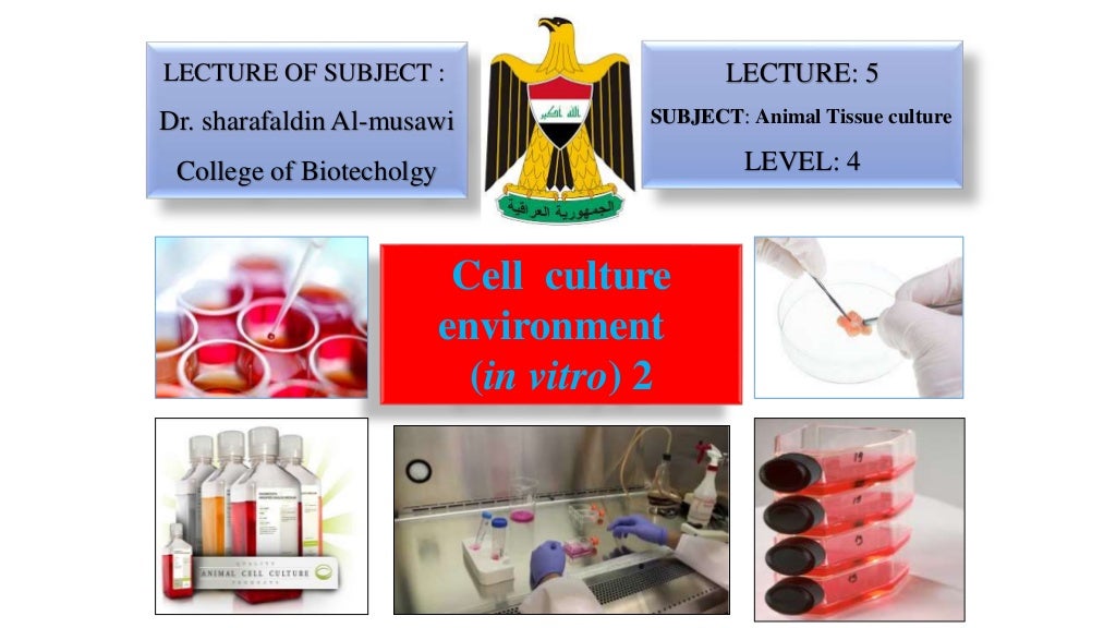 5 cell culture environment 2 lecture 5