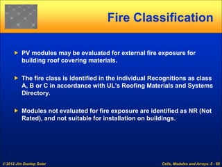 Class A Fire Zone Module 5 cells-modules-and-arrays | PDF