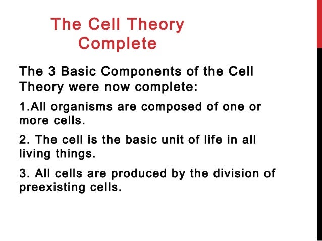 Cell theory 1