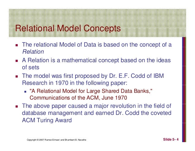 relational database modelling