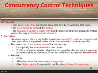 Starvation Example Transaction 5-Chapter Five - (Concurrency Control Techniques) (2).pdf