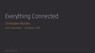 Everything Connected
Christopher Murphy
NUX7, Manchester · 19 October, 2018
www.mrmurphy.com
 
