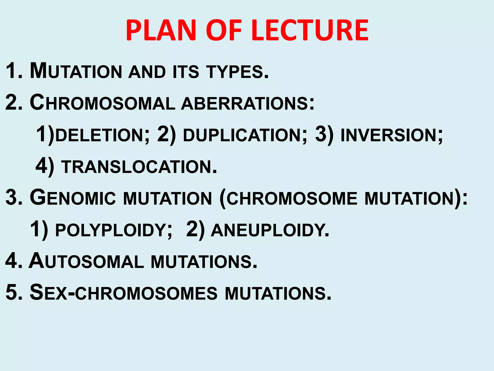 What Are The 5 Types Of Chromosome Mutations